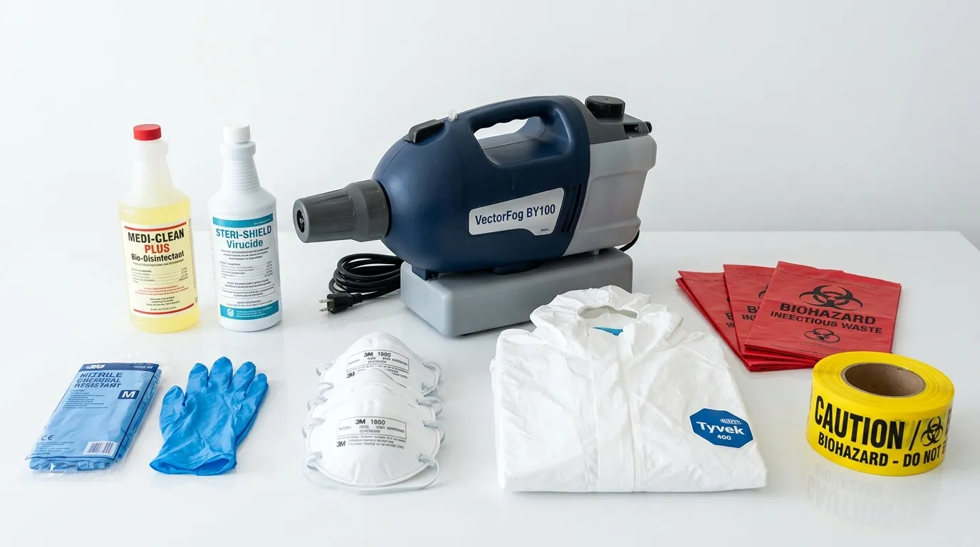 Professional biohazard remediation crew working in Lake Alfred